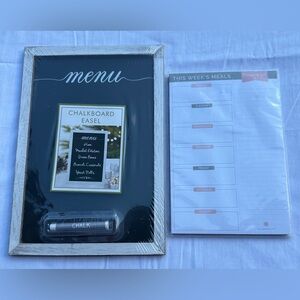 New NIP meal planning pad and chalkboard menu easel with chalk